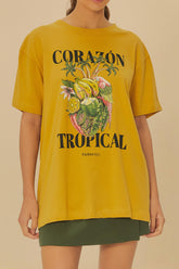 BLUSA T-SHIRT MEDIA CORAZON TROPICAL 343320 FARM RIO